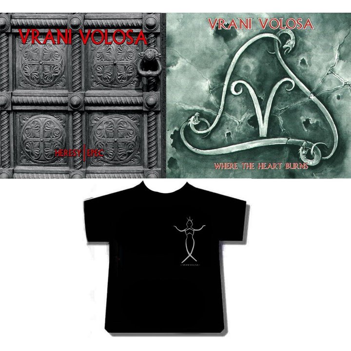 Vrani Volosa - Heresy / Epec  Digi-CD + Vrani Volosa - Where the Heart Burns + Digi-CD + T-Shirt