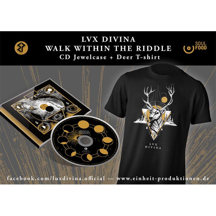 Lux Divina - Walk Within The Riddle CD + Deer T-Shirt